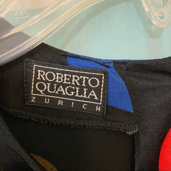 Vintage Silk Polka Dot Roberto Quaglio Blouse Sz 38 Small - Picture 2 of 10